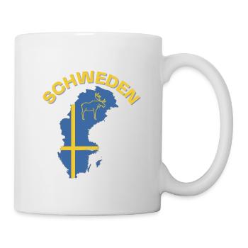 Schweden Karte - Tasse - Weiß - Rechts