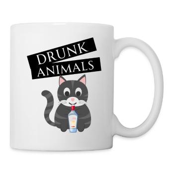 Drunk Animals - GinCat - Tasse - Weiß - Rechts