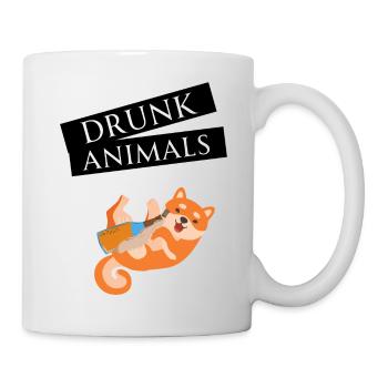 Shiba Inu Dog - Drunk Animals - Tasse - Weiß - Rechts