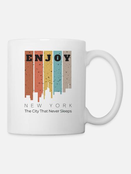 New York The City That Never Sleeps - Tasse - Weiß