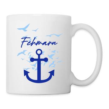 Fehmarn,möwen,anker,vogelschwarm - Tasse - Weiß - Rechts