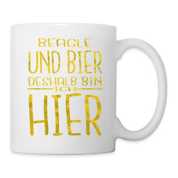 hopfen bullterrier statement haustier kneipensport - Tasse - Weiß - Rechts