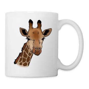 Giraffe Kopf - Tasse - Weiß - Rechts