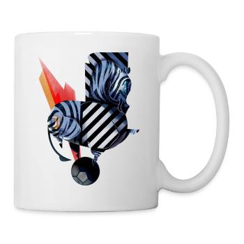 Zebra - Tasse - Weiß - Rechts