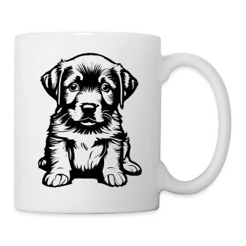 Hundewelpe Labrador Retriever Labradorbesitzer - Tasse - Weiß - Rechts