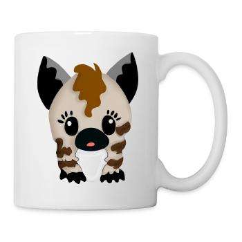 Cute Kawaii Hyena Pocket Design - Mug - white - Right
