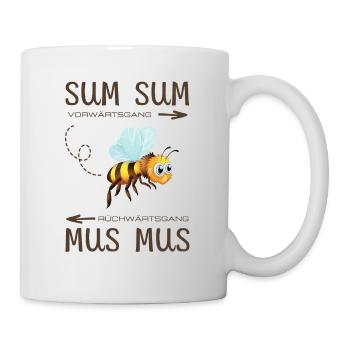 Sum Sum Biene Mus Mus Vorwärtsgang Rückwärtsgang - Tasse - Weiß - Rechts