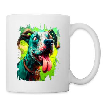 Lustiger Hund - Tasse - Weiß - Rechts