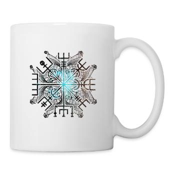 Wegweiser RUNEN viking CELTIC - VEGVISIR - Tasse - Weiß - Rechts