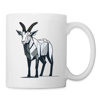 Minimalistische Ziege - Tasse - Weiß - Rechts