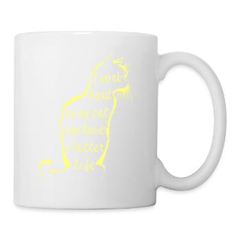 Working for cat - Mug - white - Right
