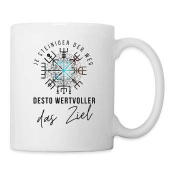 Wegweiser RUNEN - VEGVISIR - Tasse - Weiß - Rechts