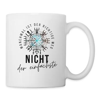 Wegweiser RUNEN - VEGVISIR - Tasse - Weiß - Rechts