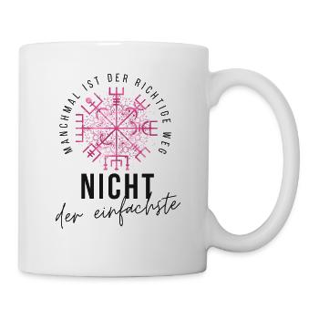 Wegweiser RUNEN - VEGVISIR - Tasse - Weiß - Rechts