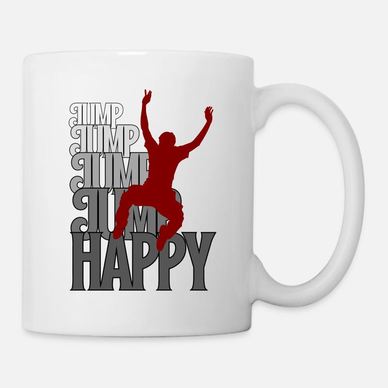 sauter heureux sauter humain heureux - Mug blanc - blanc