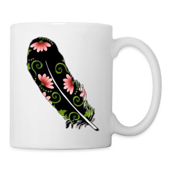 Feder - Tasse - Weiß - Rechts