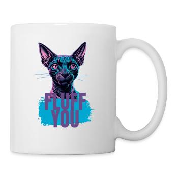 Fluff You Cool Cat Design - Mug blanc - blanc - Droite