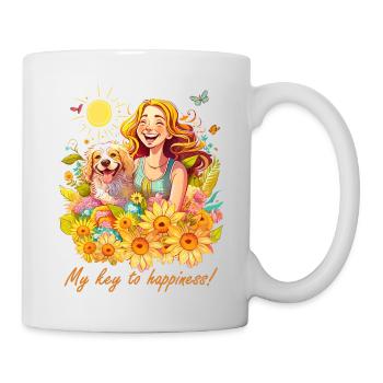 Joie de vivre in summer in nature - Mug - white - Right