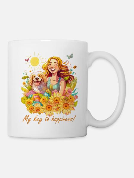 Joie de vivre en été en pleine nature - Mug blanc - blanc