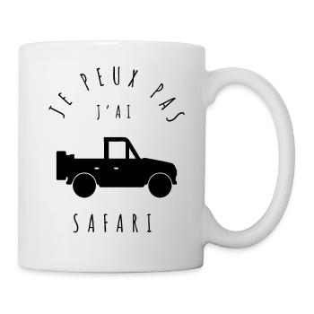 Je peux pas j'ai safari - T-shirt pour aventuriers - Mug blanc - blanc - Droite