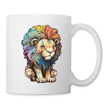 Dessin abstrait du lion - Mug blanc - blanc - Droite