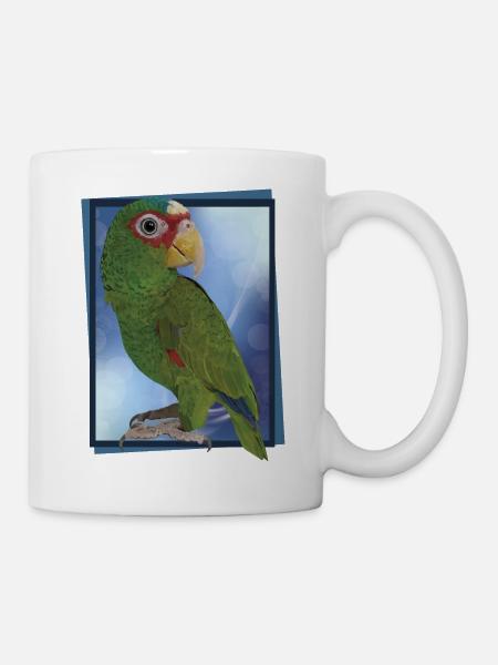 Weißstirnpapagei - Tasse - Weiß