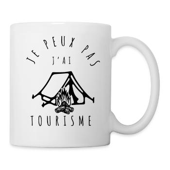 Je peux pas j'ai tourisme - Amoureux du voyage - Mug blanc - blanc - Droite
