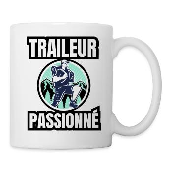 traileur passionné - Mug blanc - blanc - Droite