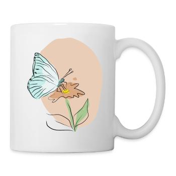 Schmetterling - Tasse - Weiß - Rechts