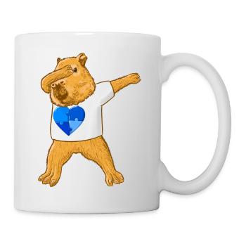 Capybara Autism Signs Creating Awareness - Mug blanc - blanc - Droite
