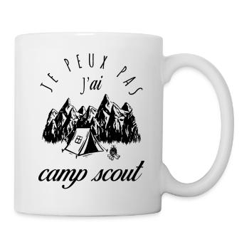 Je peux pas j'ai camp scout - amoureux de la natur - Mug blanc - blanc - Droite