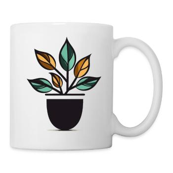 Abstract plant - Mug - white - Right