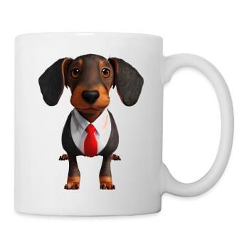Dogs Dachshund with suit Dog Dachshund puppy - Mug - white - Right