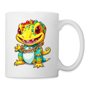 Lézard d’or - Mug blanc - blanc - Droite
