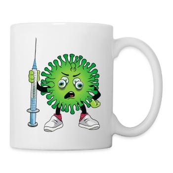 Virus mit Spritze - Tasse - Weiß - Rechts