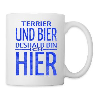 lieben statement chihuahua saufen bullterrier - Tasse - Weiß - Rechts