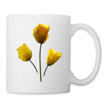 yellow poppies yellow poppy - Mug - white - Right