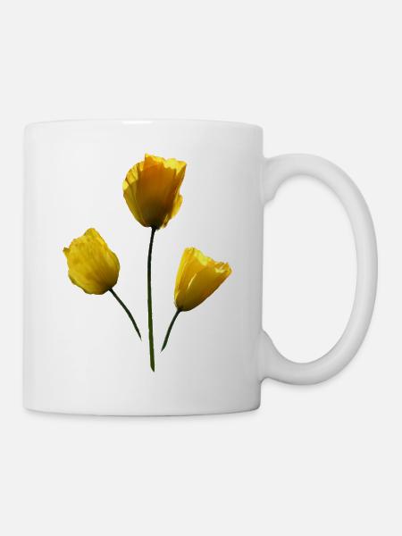 papaveri gialli papavero giallo - Tazza - bianco
