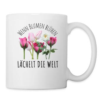 Blumen Garten Gärtner Blumenstrauß BLUMENLIEBE - Tasse - Weiß - Rechts