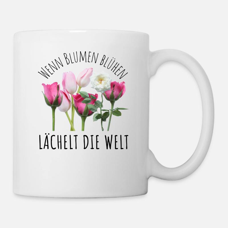 Blumen Garten Gärtner Blumenstrauß BLUMENLIEBE - Tasse - Weiß