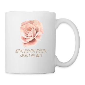 Blumen Garten Gärtner Blumenstrauß BLUMENLIEBE - Tasse - Weiß - Rechts