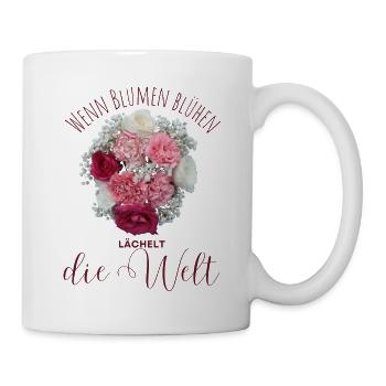 Blumen Garten Gärtner Blumenstrauß BLUMENLIEBE - Tasse - Weiß - Rechts