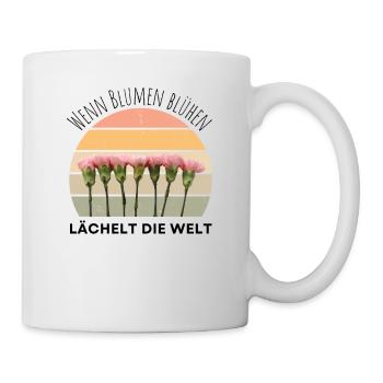 Blumen Garten Gärtner Blumenstrauß BLUMENLIEBE - Tasse - Weiß - Rechts