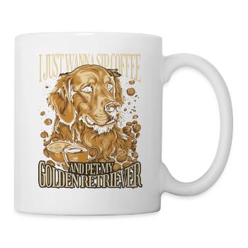 Golden Retriever Kaffeetrinker Hundebesitzer Hunde - Tasse - Weiß - Rechts