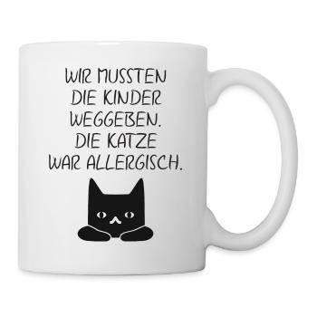 Katze war allergisch - Tasse - Weiß - Rechts