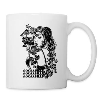 Rose Rockabilly Girl (2) - Mug - white - Right