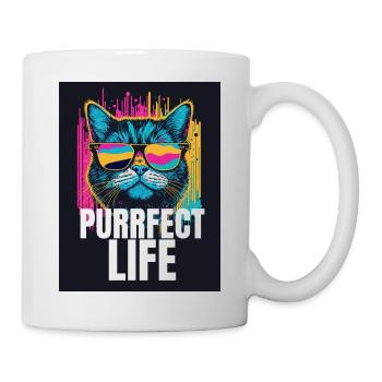 Chat Purrfect Vie - Mug blanc - blanc - Droite