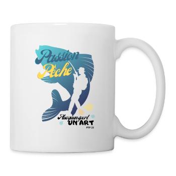 Tee-shirt et gamme Passion pêche plus qu'un sport - Mug blanc - blanc - Droite