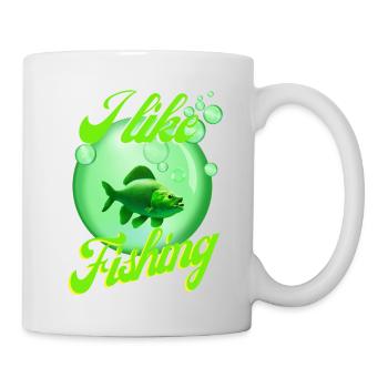 J’aime la pêche #1 - Mug blanc - blanc - Droite