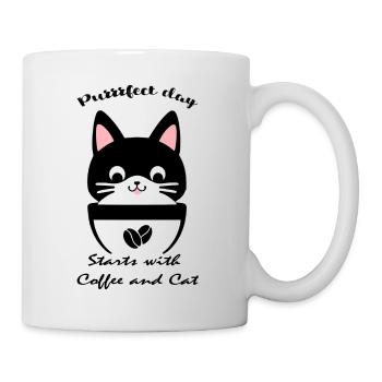 Purrfect Tageskatzenkaffee - Tasse - Weiß - Rechts